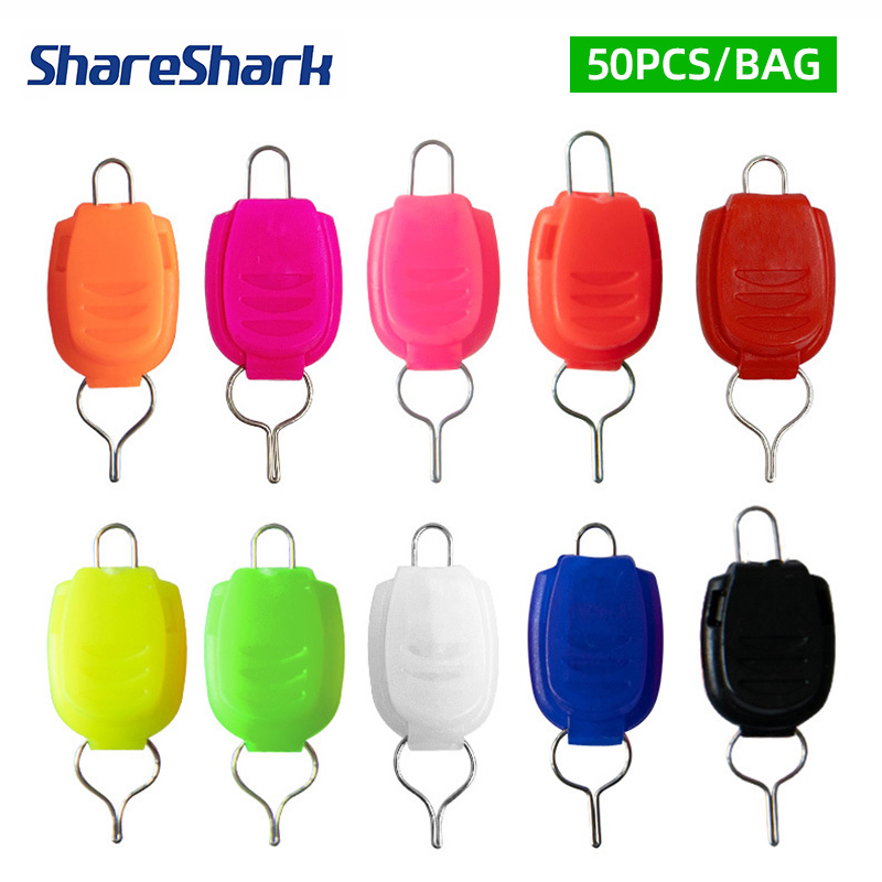 Fishing Rod Combo - ShareShark 50 piezas/bolsa Sujetador de línea