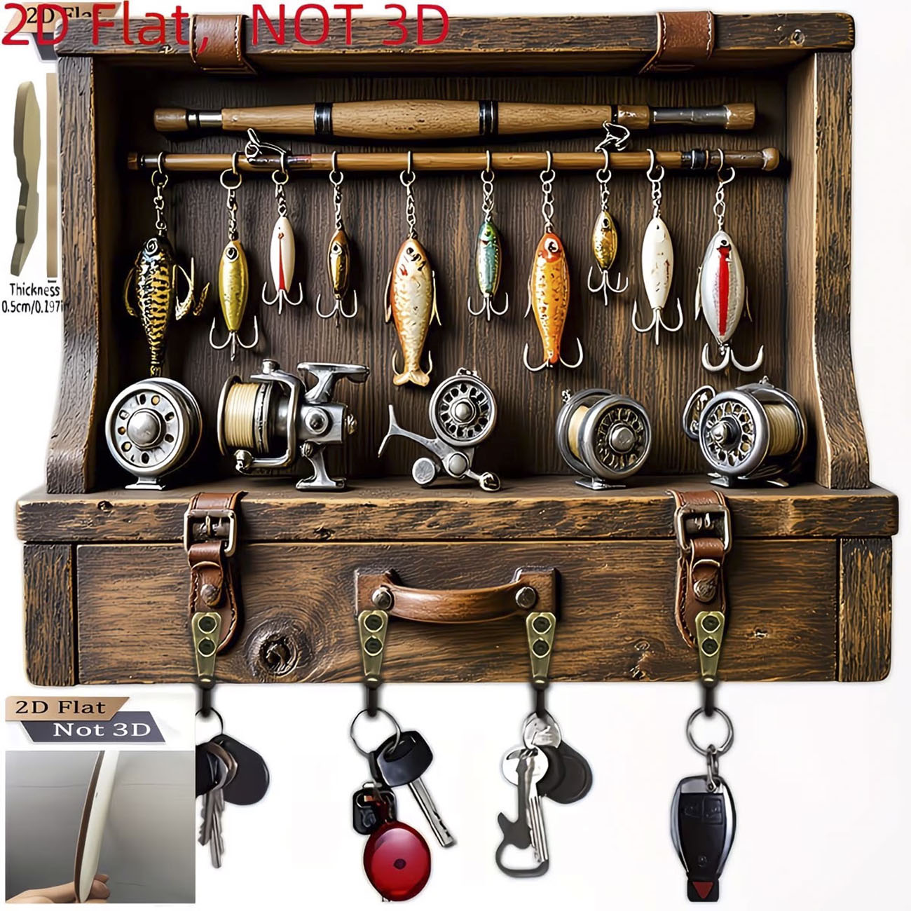 Colgador de Llaves con Diseño  - Fishing Rod Combo reseña y precio