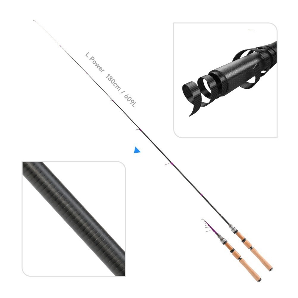 Caña de pescar BFS de 1.8M con - Fishing Rod Carbon Fiber reseña y precio